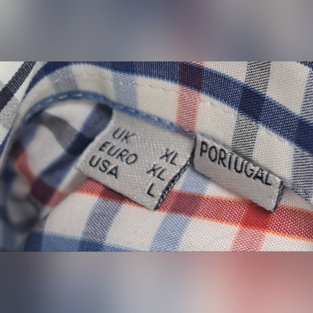 Barbour Men's Button Down Shirt Red Blue Check Bowburn Large - Picture 5 of 16